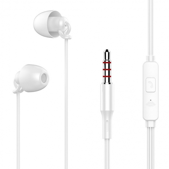 Pyzl 3,5 mm kabelgebundener Anti-Noise-Schlafkopfhörer / ultraweicher Silikon-In-Ear-Kopfhörer / Lautstärkeregler Schlafende Ohr