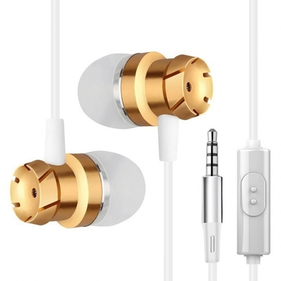 Pyzl 3,5 mm mit Mikrofon Super Bass Musik In-Ear-Stereo-Kopfhörer-Kopfhörer-Ohrhörer