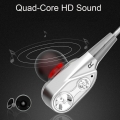 AcserGery Dual-Dynamic Quad-Core 3,5 mm Noise Isolation Sport In-Ear-Kopfhörer mit Mikrofon und Subwoofer-Kopfhörer für Universa