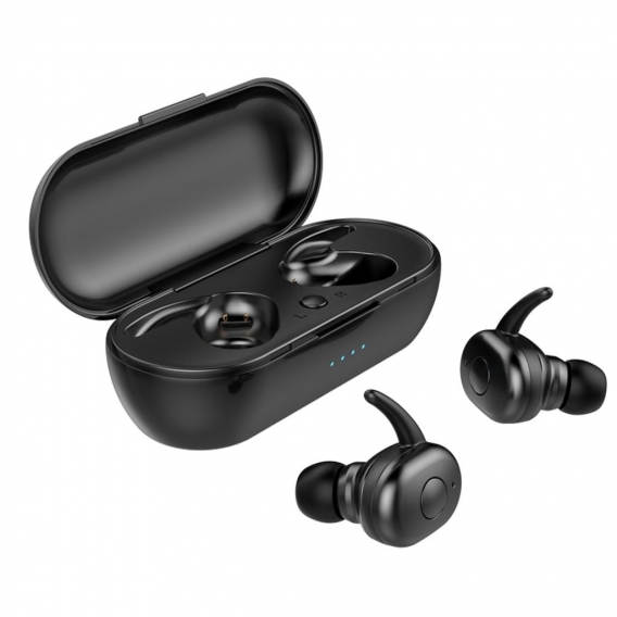 AcserGery TWS 5.0 Bluetooth-Kopfhörer 3D-Stereo-Sound Freisprech-Funkkopfhörer Sport-Bass-Ohrhörer Auto-Pairing-Headset mit Mikr