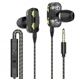 More about AcserGery Dual-Dynamischer Quad-Core 3,5 mm Noise Isolation Sport In-Ear-Kopfhörer mit Mikrofon und Subwoofer-Kopfhörer für Tele