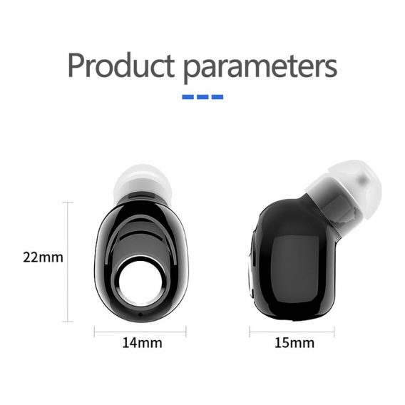 AcserGery Mini Wireless Bluetooth 5.0 Kopfhörer Tragbarer drahtloser Ohrhörer im Ohr Sport mit Mikrofon-Freisprech-Headset-Kopfh