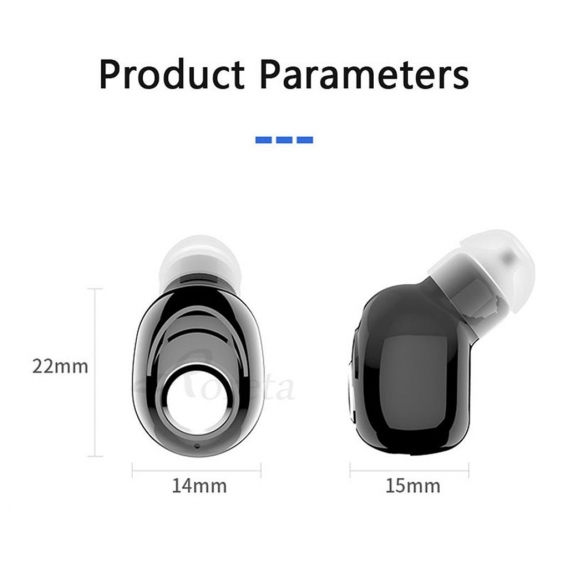 AcserGery Drahtloser Mini-Bluetooth-Kopfhörer mit Mikrofon, Freisprech-Ohrhörer, Bluetooth 5.0-Sport-Headset für XIAOMI HUAWEI O