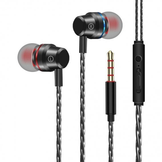 AcserGery Kabelgebundene Ohrhörer Kopfhörer 3,5 mm In-Ear-Kopfhörer mit Mikrofon, Stereo-Sound, Musik, Sport-Headset für Xiaomi 