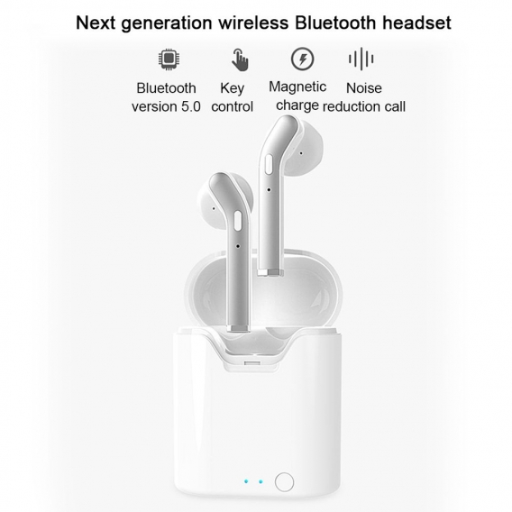 Bluetooth-Ohrhörer Kopfhörer Echte Kabellose Ohrhörer mit Ladekästchen,Bluetooth 5.0 Headsets für Handy/Sport/Laufen