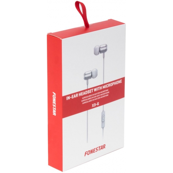 In-Ear-Kopfhörer mit Mikrofonbuchse 4c Grau X3-g