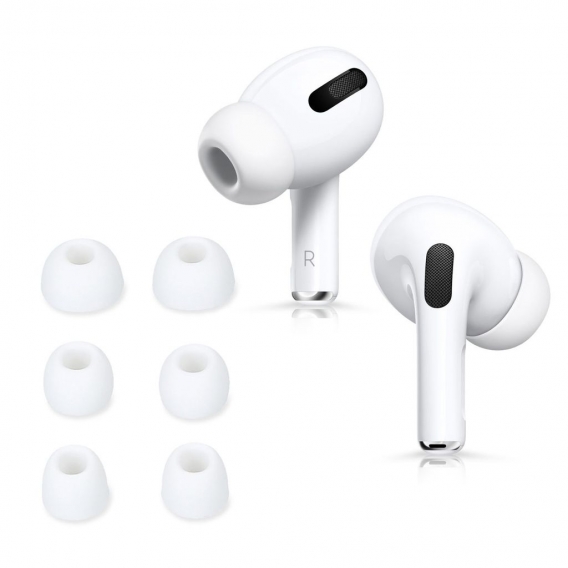 kwmobile 6x Polster kompatibel mit Apple AirPods Pro - 3 Größen - Silikon Ohrstöpsel In-Ear Kopfhörer