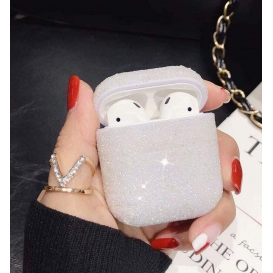 More about Airpods Hülle,Airpods Hülle Case,Schön Orange Glitzer Strass Hard Silikonhülle Kratzfeste Schutzhülle Transparent Liquid Skin De