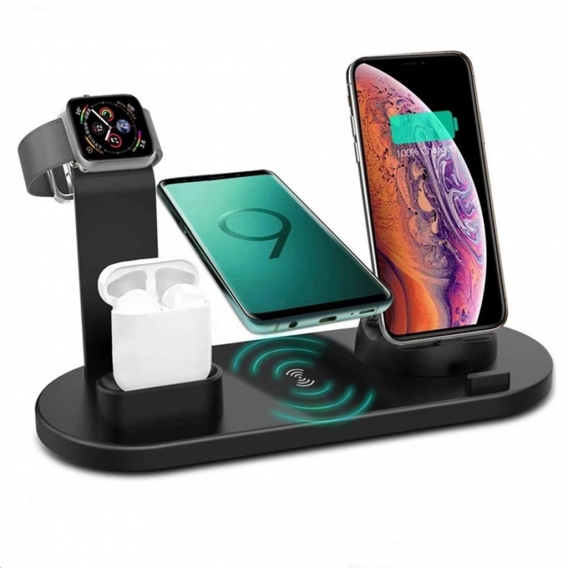 4 in 1 Schnellladestation für iPhone 12 11 XR XS Max 8 7 Samsung S20 S10 USB-Ladegerät für Apple Watch 3 4 5 6 AirPods Pro