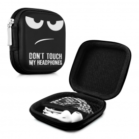 More about kwmobile In-Ear Kopfhörer Tasche - In Ear Headphones Schutztasche - Earphones Etui Case Cover Hülle für Kopfhörer Don't touch my