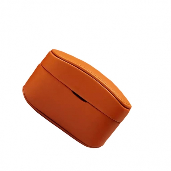 Tragbare Leder-Schutzhülle mit Hülle   für Sony WF-1000xm4 Wireless Bluetooth Headset,Orange