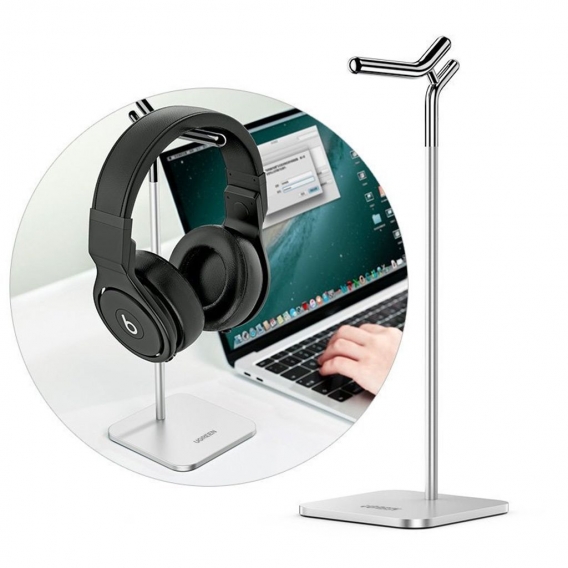 Ugreen Universal Kopfhörer Ständer Kopfhörerhalter für Over Ear Kopfhörer Headset in Silber