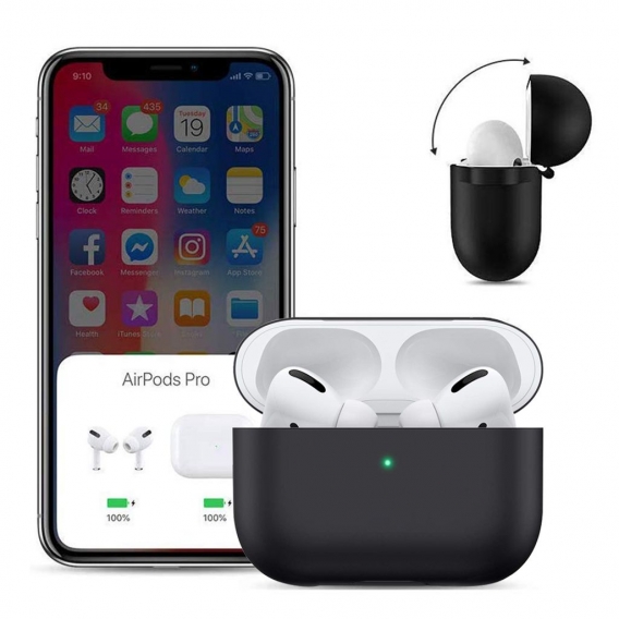 Tuch with Airpods Pro Hülle Kompatibel mit Apple AirPods Pro Wireless Hülle Case (LED an der Frontseite sichtbar) - [Unterstützt