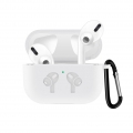 Ladeschachtel mit Silikonhülle und Schnalle für Apple Airpods Pro ,Weiß