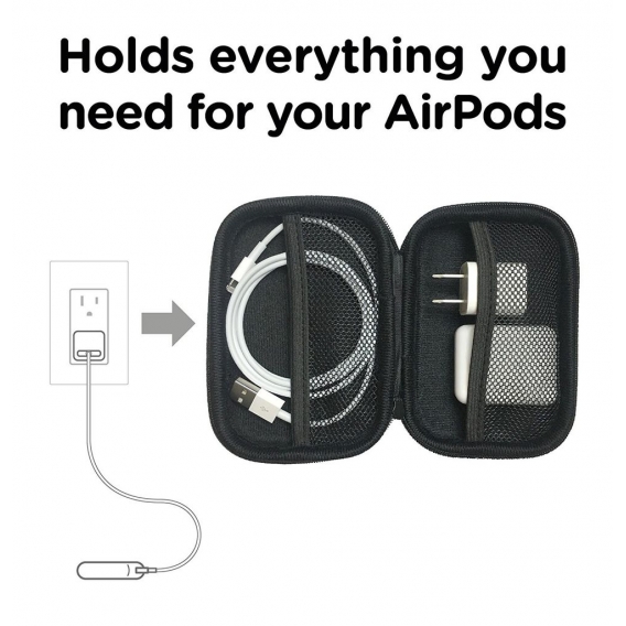 Mission Cables Carrying Case für Apple Airpods Tragetasche in Schwarz