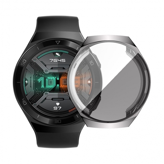 TPU Smart Watch Case Sto?feste Schutzuhr Kratzfeste Smartwatch-Abdeckung mit Displayschutzfolie Kompatibel mit HUAWEI WATCH GT 2