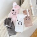 Furry Bunny Telefonhš¹lle Fluffy Winter Protective Moving Rabbit Lange Ohren Nette Handyhš¹lle Ersatz fš¹r i-Phone 11 XS max