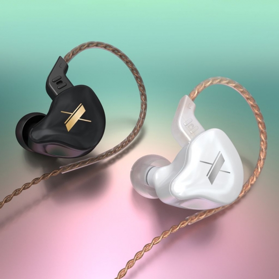 KZ EDX Wired Dynamic HiFi Heavy Bass In-Ear-Gaming-Kopfh?rer mit Mikrofon Wei? mit Mikrofon