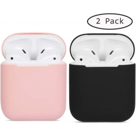 More about Kompatibles Airpods-Etui, 2er-Pack ultradünnes, stoßfestes, rutschfestes Silikon-Schutzzubehör Hülle für Apple Airpods 2 & 1-Lad