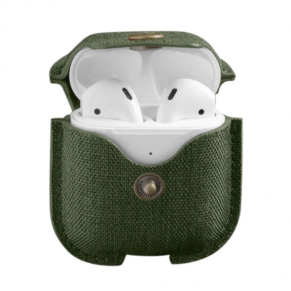 AirPods 1 / 2  Twill Schutzhülle, AirSnap Stoffhülle by Twelve South – Khakigrün