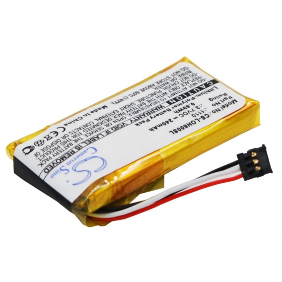 Ersatzakku - CS-LOH600SL - Logitech 1110 / H600 981-000341 - 3,7 Volt 240mAh Li-Polymer