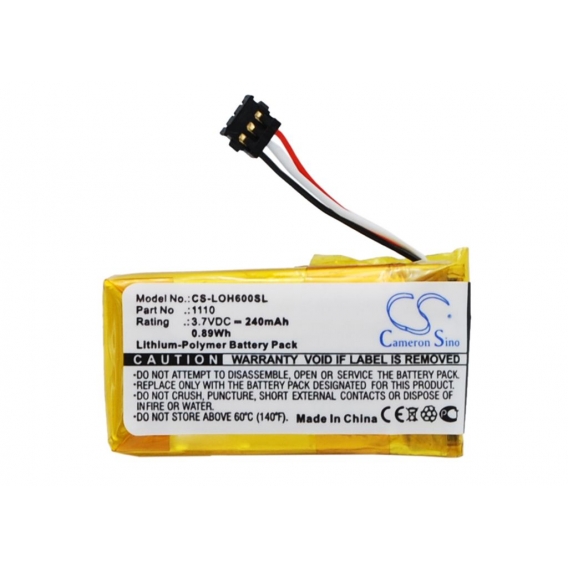 Ersatzakku - CS-LOH600SL - Logitech 1110 / H600 981-000341 - 3,7 Volt 240mAh Li-Polymer