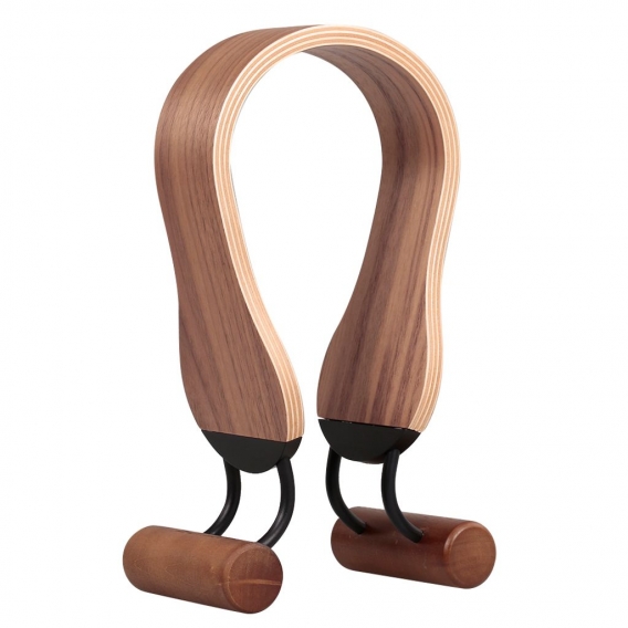 SAMDI SD-009Wa-2 Kopfhoerer Staender Headset Hanger Kopfhoerer Halter Holz Headset Rest mit 3M Protective Back Pad fuer alle Gro