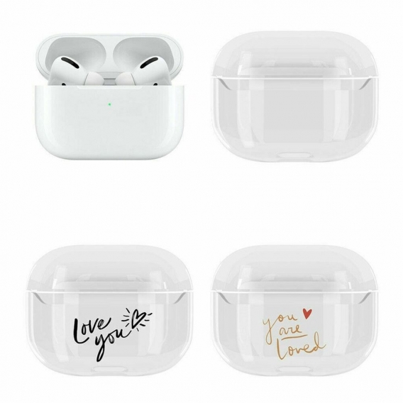 AcserGery Für Apple AirPods Pro Wireless Charging Case Hard Protective Skin Kopfhörer Box Case Cover PC Bag