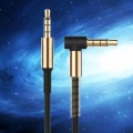 AcserGery 1 m 3,5-mm-Klinken-Audiokabel-Adapter Stecker auf Stecker 90 Grad rechtwinkliger flacher Aux-Audio-Adapter