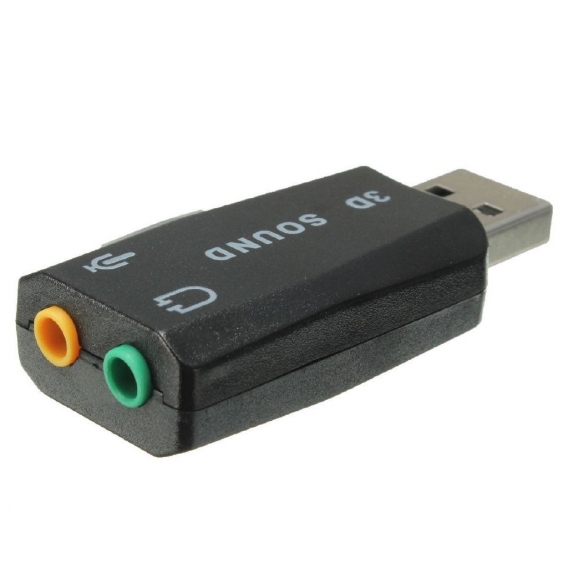 AcserGery 3D Audio Soundkartenadapter USB 2.0 auf 3,5 mm Mikrofon Kopfhörer Stereo Headset 5.1 CH