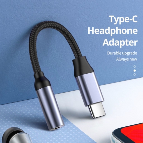 AcserGery Kopfhöreradapter USB-C-Typ-C-zu-3,5-mm-Klinkenkabel AUX-Adapter-Typ-C-3,5-Audio-Konverterkabel