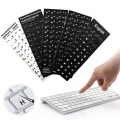 AcserGery Verschleißfeste Tastaturaufkleber Arabisch Russisch Buchstabe Alphabet Layout Deutsch English Rutschfeste Laptop-Tasta