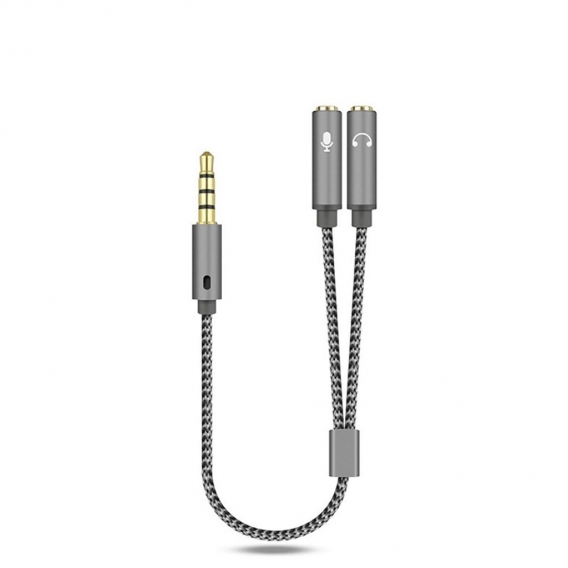 AcserGery 3,5 mm AUX-Kabel Audio-Splitterkabel / Klinke 1 Stecker auf 2 Buchse Mikrofon Y-Splitter Kopfhörer-Splitter adapt