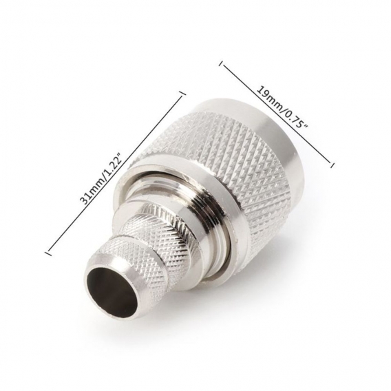 AcserGery 1 Satz N Typ Crimpstecker RF Stecker Koaxial Konverter Adapter für LMR400 RG8 Kabel