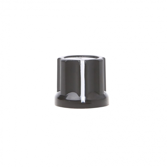 AcserGery 1pc Knob Button 180D-Schaft Halbmondloch Gitarrenverstärker Pflaumenform Aluminiumkappe