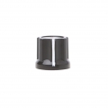 AcserGery 1pc Knob Button 180D-Schaft Halbmondloch Gitarrenverstärker Pflaumenform Aluminiumkappe