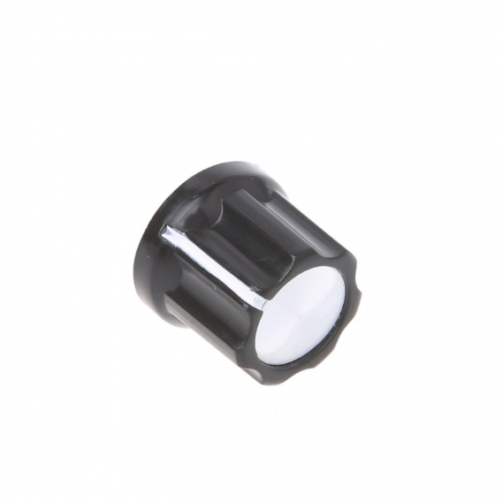 AcserGery 1pc Knob Button 180D-Schaft Halbmondloch Gitarrenverstärker Pflaumenform Aluminiumkappe