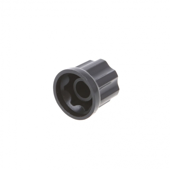 AcserGery 1pc Knob Button 180D-Schaft Halbmondloch Gitarrenverstärker Pflaumenform Aluminiumkappe