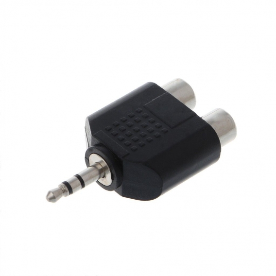 AcserGery 3,5-mm-Stereo-Audio-Stecker auf 2 Cinch-Buchsen Y-Splitter-Adapter