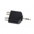 AcserGery 3,5-mm-Stereo-Audio-Stecker auf 2 Cinch-Buchsen Y-Splitter-Adapter