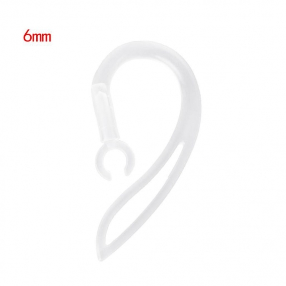 AcserGery 6 mm Bluetooth-Kopfhörer transparentes weiches Silikon-Ohrbügel-Clip-Headset