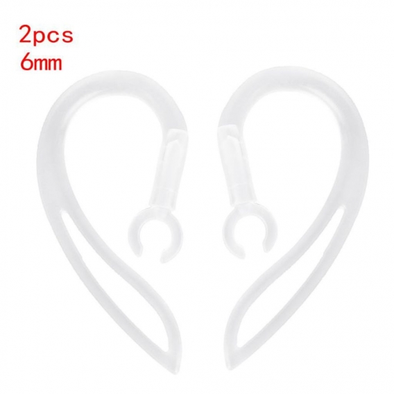 AcserGery 6 mm Bluetooth-Kopfhörer transparentes weiches Silikon-Ohrbügel-Clip-Headset