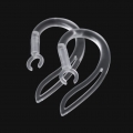 AcserGery 6 mm Bluetooth-Kopfhörer transparentes weiches Silikon-Ohrbügel-Clip-Headset