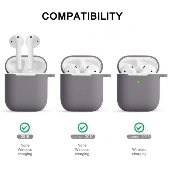 AcserGery Airpods 2 Schutzhülle Airpods 2 Hülle.Airpods 2 Schutzhülle aus Silikon Kompatibel mit AirPods 2&1 Ladetasche mit Kara