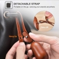 AcserGery AirPods Ledertasche Hülle, Icarer Echt Leder Vintage Tasche Stoßfeste Schutzhülle Slim Lightweight Echtleder LED Sicht