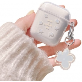 More about Pyzl Ownest Kompatibel mit AirPods Hülle für Mädchen Frau Süßes Transparent Blumen Muster Glatte Weiche TPU Stoßfest Schutzhülle