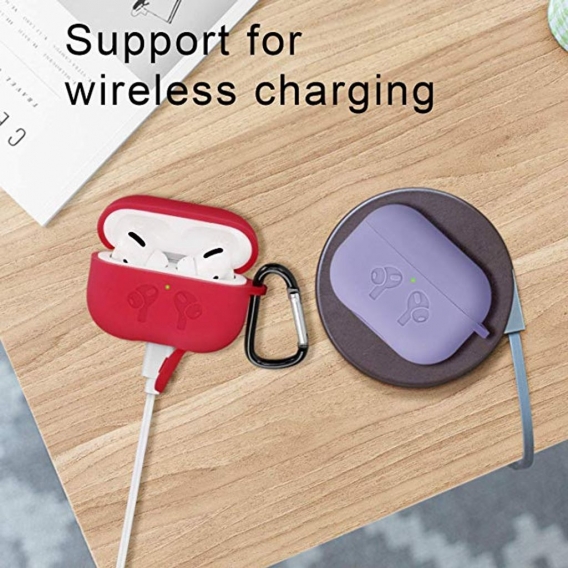 AcserGery Silikon für AirPods Pro 2019 Wireless Charging Case, Airpods Schutzhülle, Headset Shockproof Case