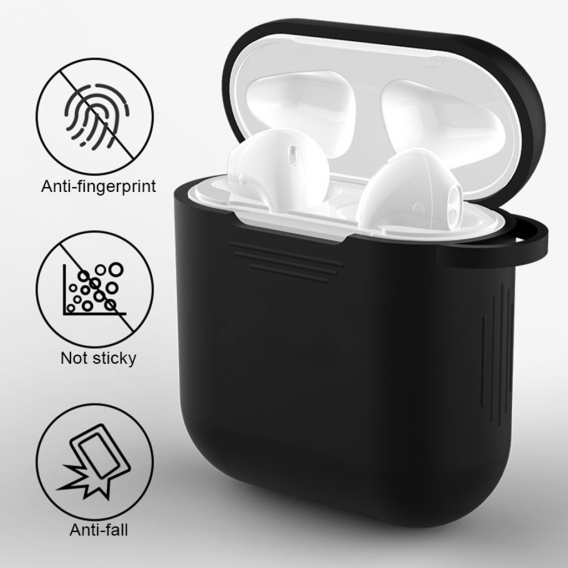 AcserGery Drahtlose Kopfhörer-Silikon-Schutzhülle für Apple AirPods 1 2 Ladebox-Abdeckung für Apple