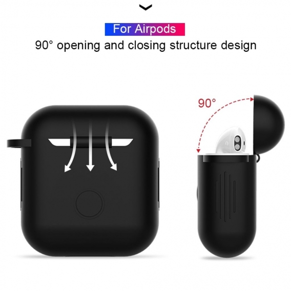 AcserGery Drahtlose Kopfhörer-Silikon-Schutzhülle für Apple AirPods 1 2 Ladebox-Abdeckung für Apple