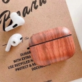 AcserGery Für Apple Airpods 1/2 Pro Wood Grain Design Case Hard PC Transparente Kopfhörerabdeckung mit Haken